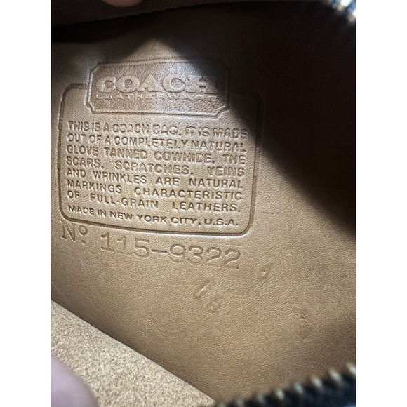 Vintage Coach 1995 British Tan Leather Clutch Wristlet Model 9322 - Picture 6 of 7